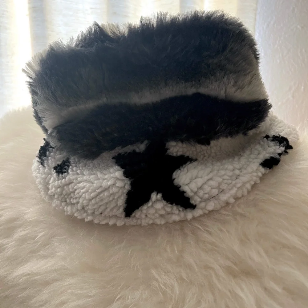 UPCYCLED & RARE Bucket Hat - NWT - Black/White/Grey - Picture 6 of 6